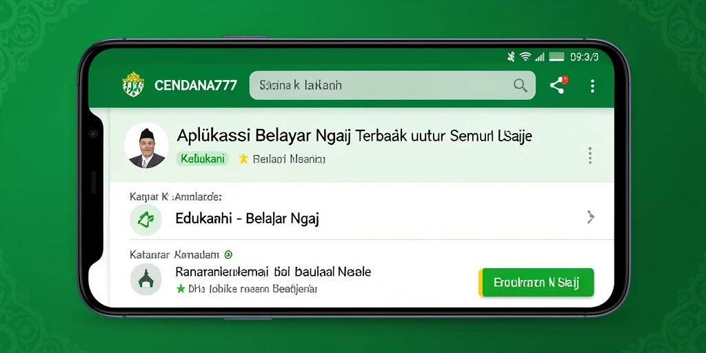 Tampilan antarmuka CENDANA777 dalam sesi Belajar Ngaji.