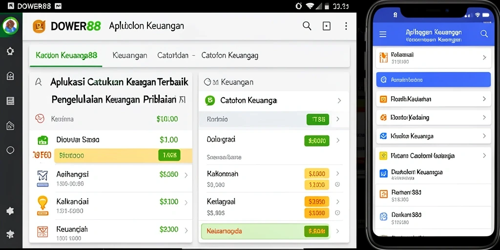 Tampilan antarmuka DOWER88 yang intuitif untuk Catatan Keuangan.