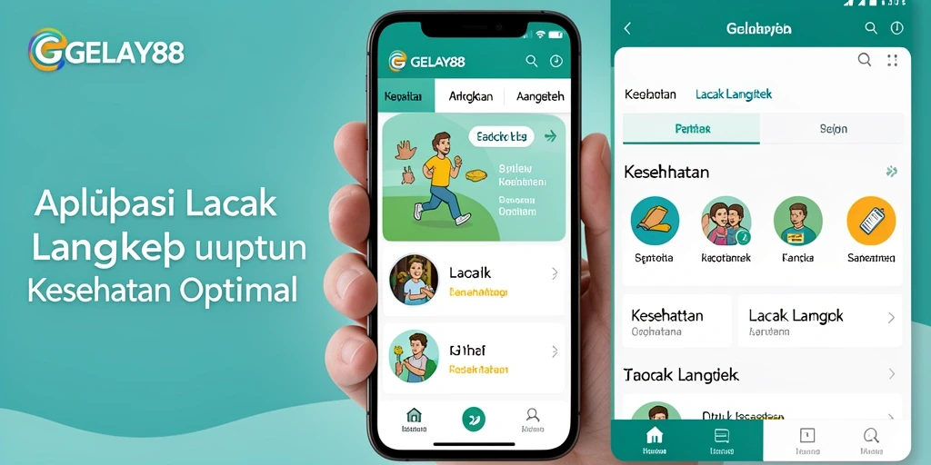 Tampilan antarmuka GELAY88 untuk pelacakan langkah harian.