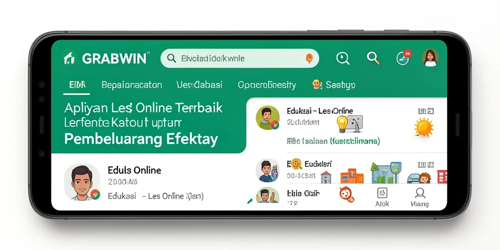 Antarmuka GRABWIN yang menarik untuk pengalaman belajar online.