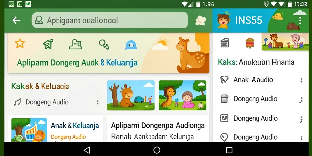 Tampilan antarmuka INS55 yang menarik dan user-friendly untuk anak-anak.
