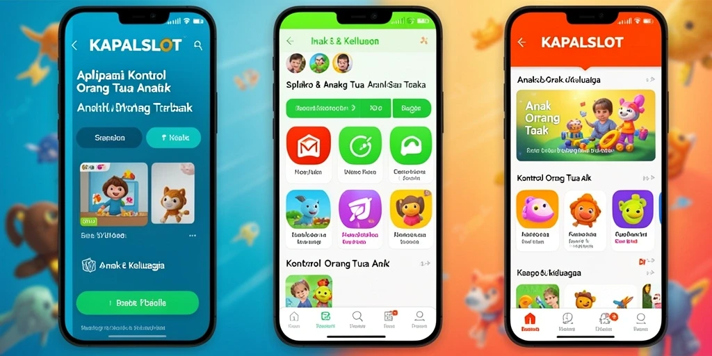 Screenshot KAPALSLOT menampilkan kontrol orang tua yang sederhana dan informatif.