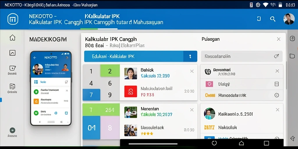 Tampilan antarmuka NEKOTOTO yang intuitif untuk Kalkulator IPK.