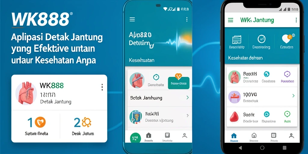 Tampilan utama aplikasi Detak Jantung WK888 yang user-friendly.